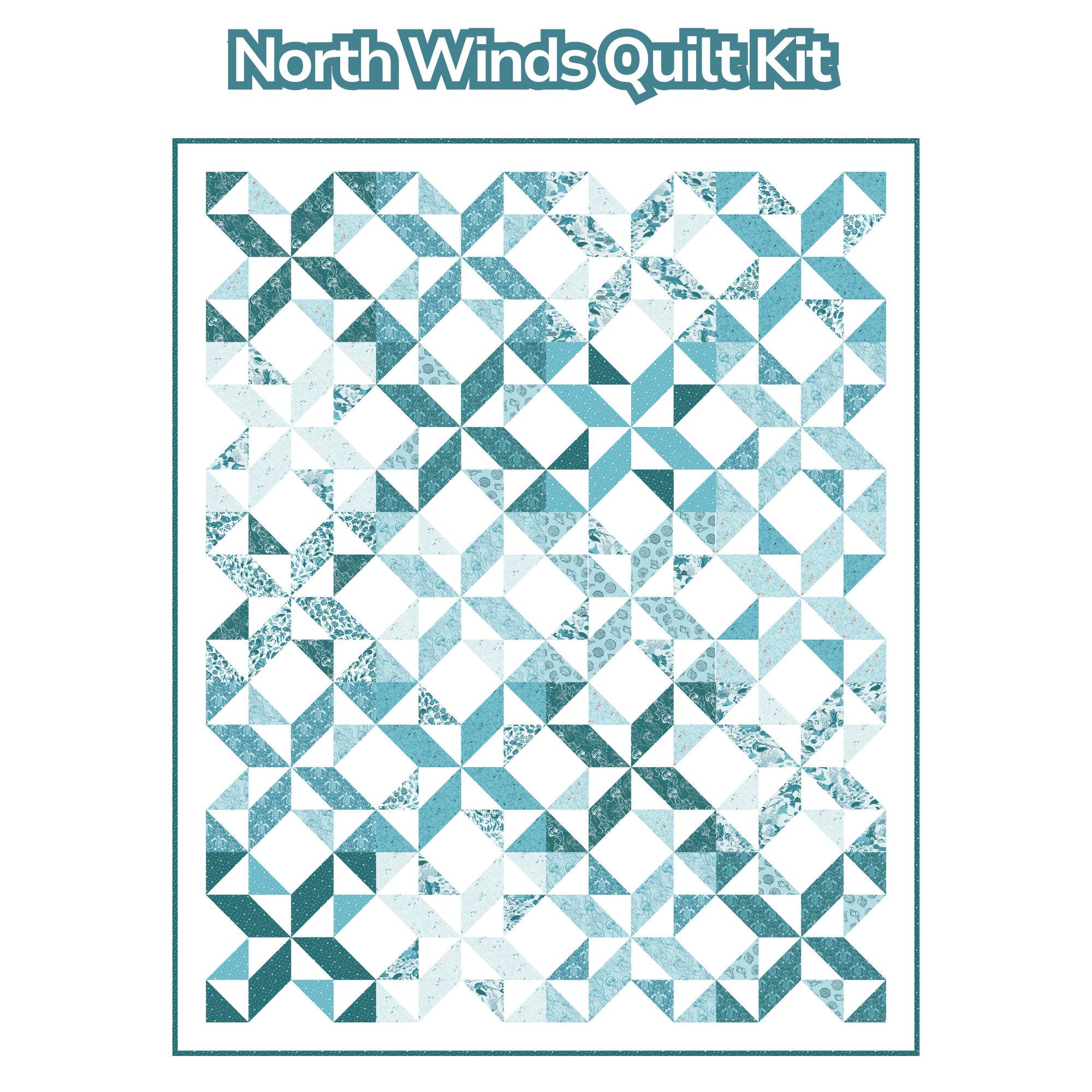 North Winds Custom Quilt Kit With Reef by Corinne Wells for Riley Blake Designs | Quilt Size 58" x 68"
