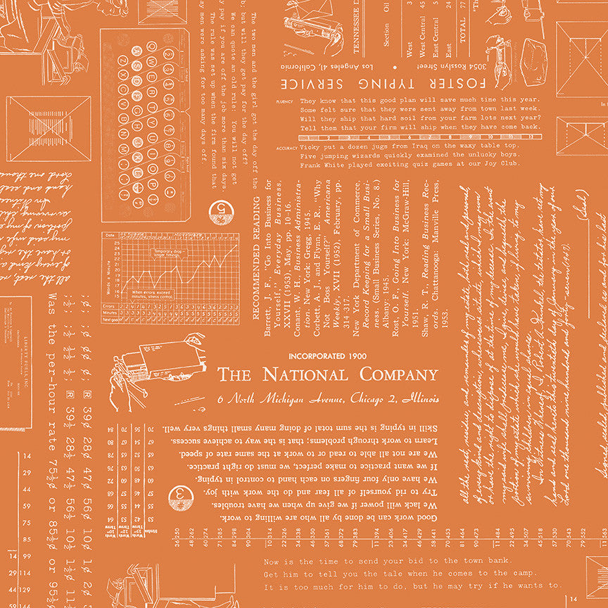 TYPE/ography Squash Yardage by Lori Holt of Bee in My Bonnet for Riley Blake Designs | C16850-SQUASH