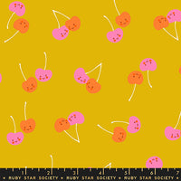 Trinketry Cherry Friends Goldenrod Yardage by Melody Miller for Ruby Star Society | RS0112 12