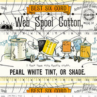 Scary Scraps Scary Spools Border Stripe White Yardage by J. Wecker Frisch for Riley Blake Designs |  CD17602-WHITE