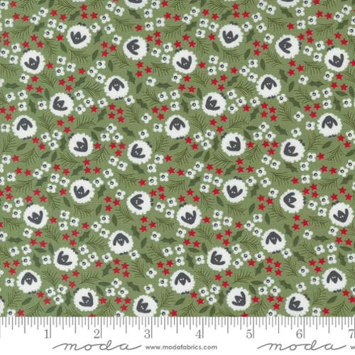 Starberry Green Woolen Yardage by Corey Yoder for Moda Fabrics | 29183 13