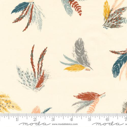 Woodland and Wildflowers Cream Feather Yardage by Fancy That Design House for Moda Fabrics | 45581 11