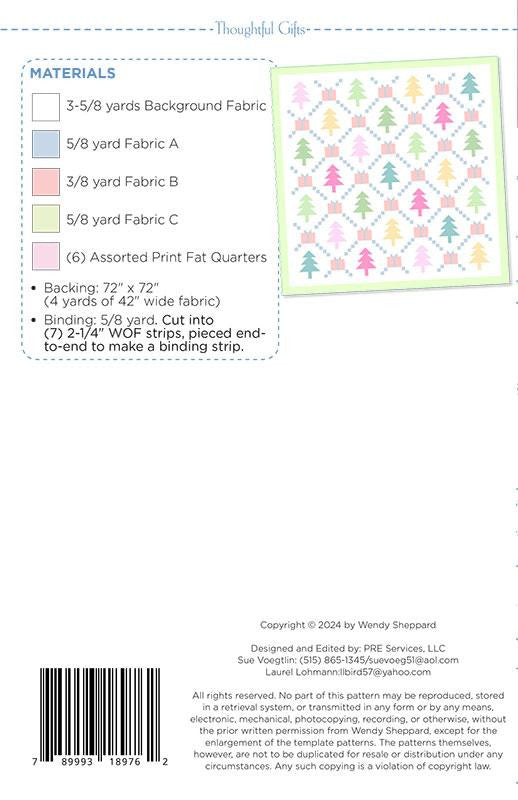 Thoughtful Gifts Quilt Pattern by Wendy Sheppard | WS 71 | 64" x 64"