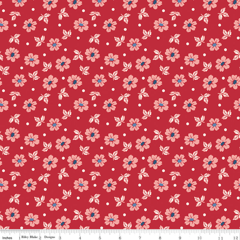 PRESALE Americana Washington Berry Yardage by Lori Holt of Bee in My Bonnet for Riley Blake Designs | C16081-BERRY