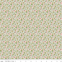 PRESALE Farmers Daughter Floral Sage Yardage by Lori Holt of Bee in My Bonnet | C17171-SAGE