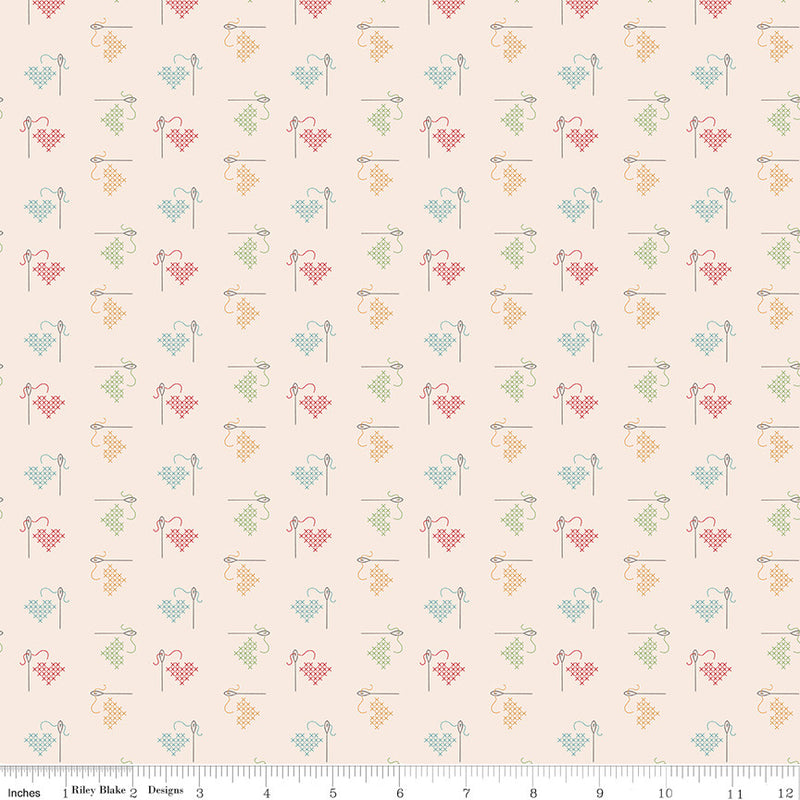 Hush Hush 5 Stitched with Love Yardage by Lori Holt for Riley Blake Designs | C16951-STITCHED
