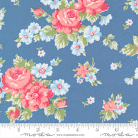 A Cat Named Stitch Blooming Blue Yardage by Camille Roskelley for Moda Fabrics | 55340 13
