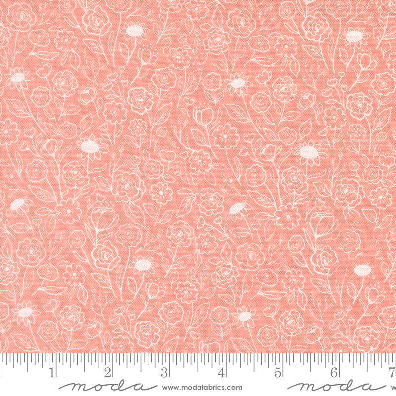 PRESALE Garden Glam Flower Doodles Carnation Yardage by Lella Boutique for Moda Fabrics | 5272 13