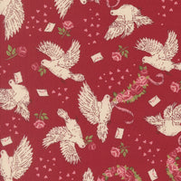 PRESALE Je T'aime Doves True Love Rose Yardage by Stacy Iest Hsu for Moda Fabrics | 20992 17