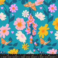 PRESALE Best Day Ever Foxgloves Summer Sky Yardage by Melody Miller for Ruby Star Society | RS0106 15