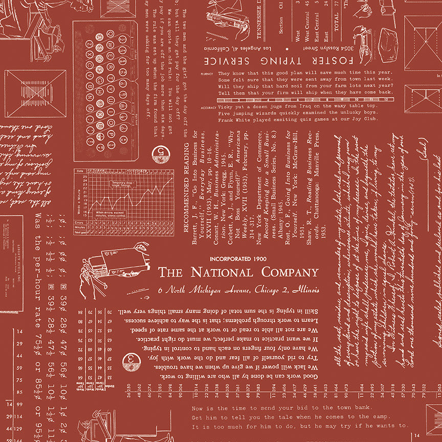 TYPE/ography Terracotta Yardage by Lori Holt of Bee in My Bonnet for Riley Blake Designs | C16850-TERRACOTTA