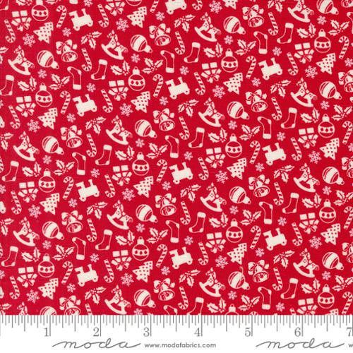 Kitty Christmas Custom Fat Quarter Red Colorway Bundle by Urban Chiks for Moda Fabrics | Curated Bundle 5 Fat Quarters