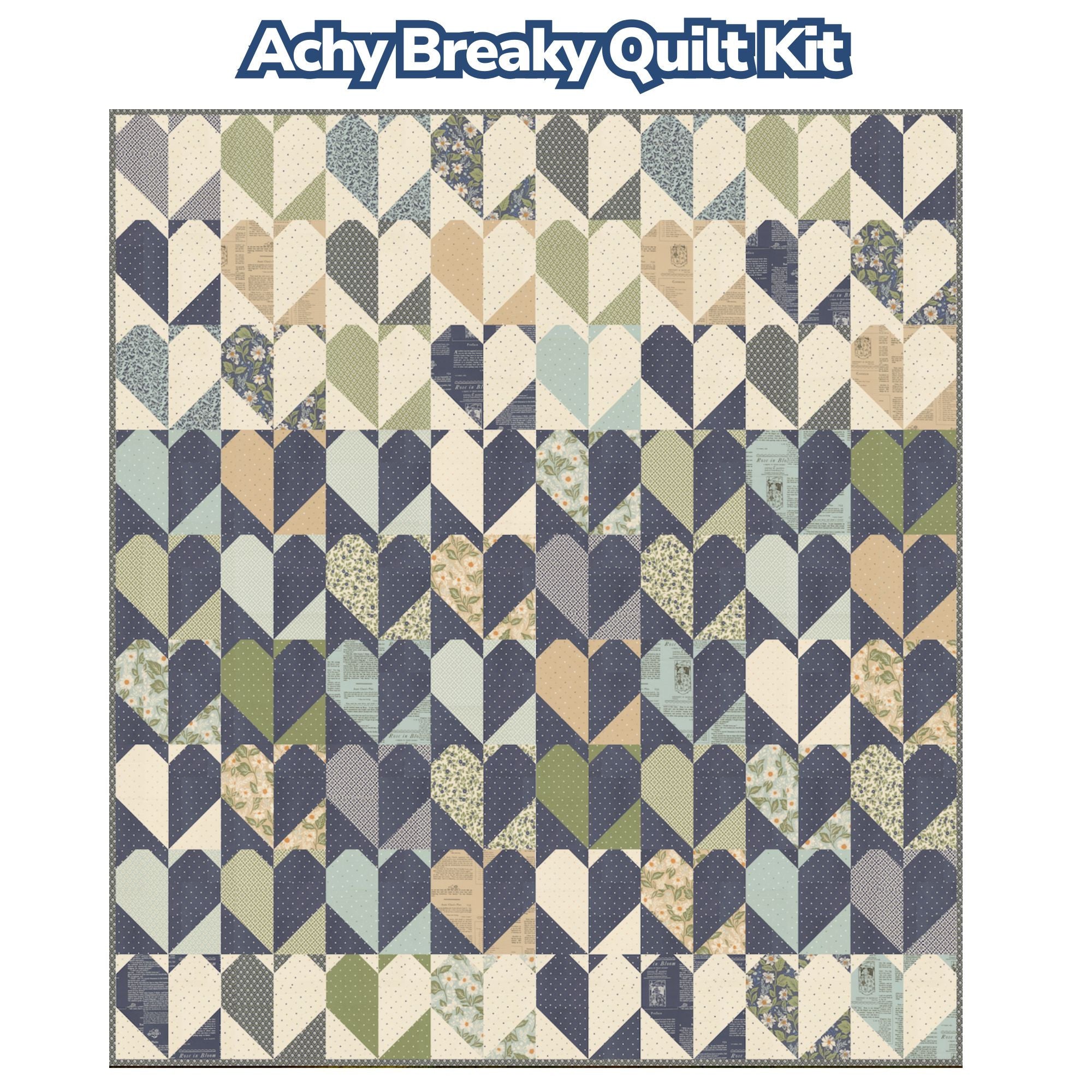 PRESALE Achy Breaky Custom Quilt Kit With True Love by Lella Boutique for Moda Fabrics | Quilt Size 64 1/2” x 72 1/2”