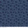 American Beauty Navy Tonal Floral Yardage by Dani Mogstad for Riley Blake Designs |C14444 NAVY | Remnant Fat Quarter