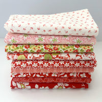 Summers End Custom Fat Quarter Bundle Red by Fig Tree & Co for Moda Fabrics | 9 FQs | Curated Bundle