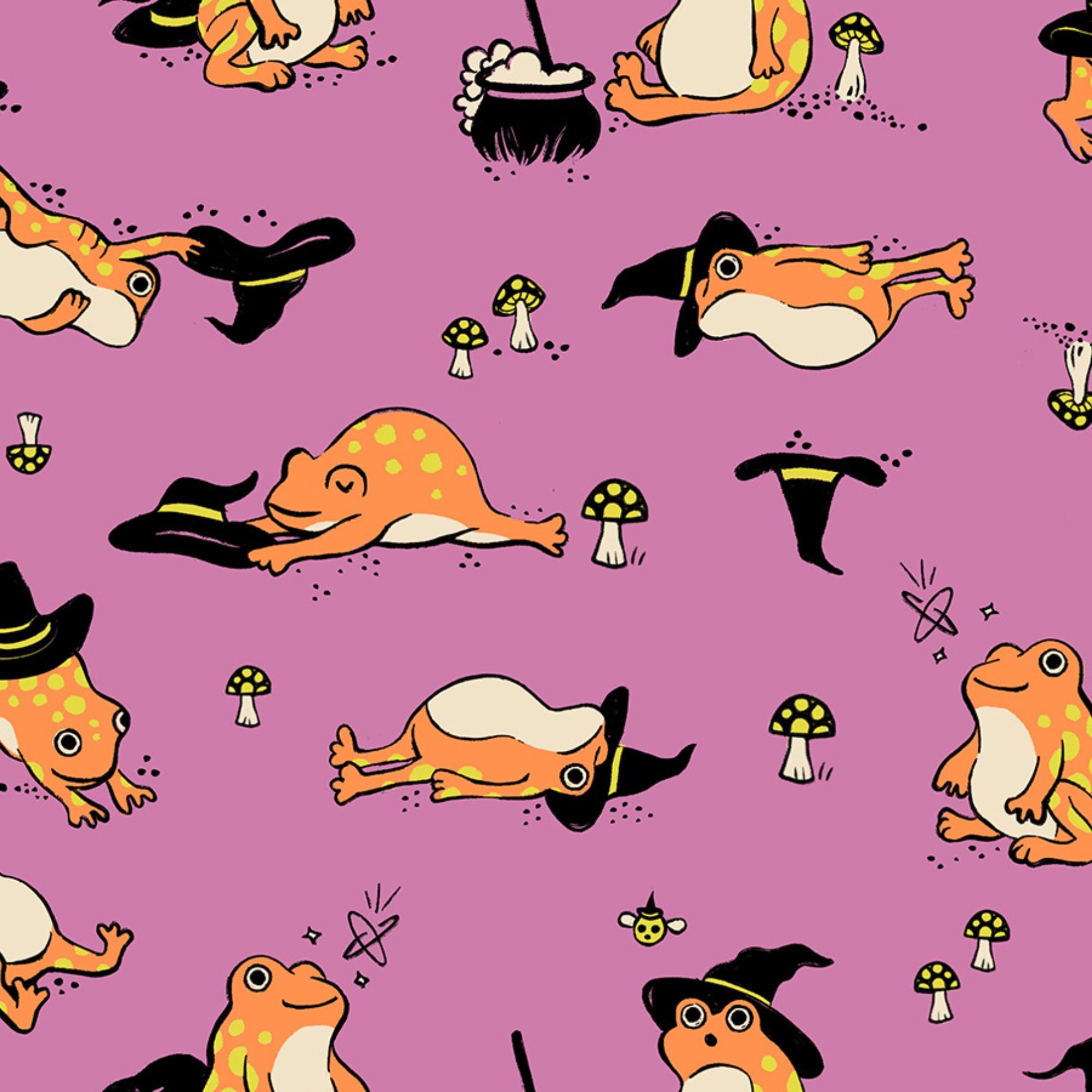 PRESALE Freaky Familiars Frogmiliars  Heliotrope Yardage by Ruby Star Society | RS5192 12