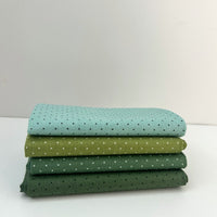 American Jane Pindots Custom Fat Quarter Bundle Green by American Jane for Riley Blake Designs | 4 FQs | Curated Bundle