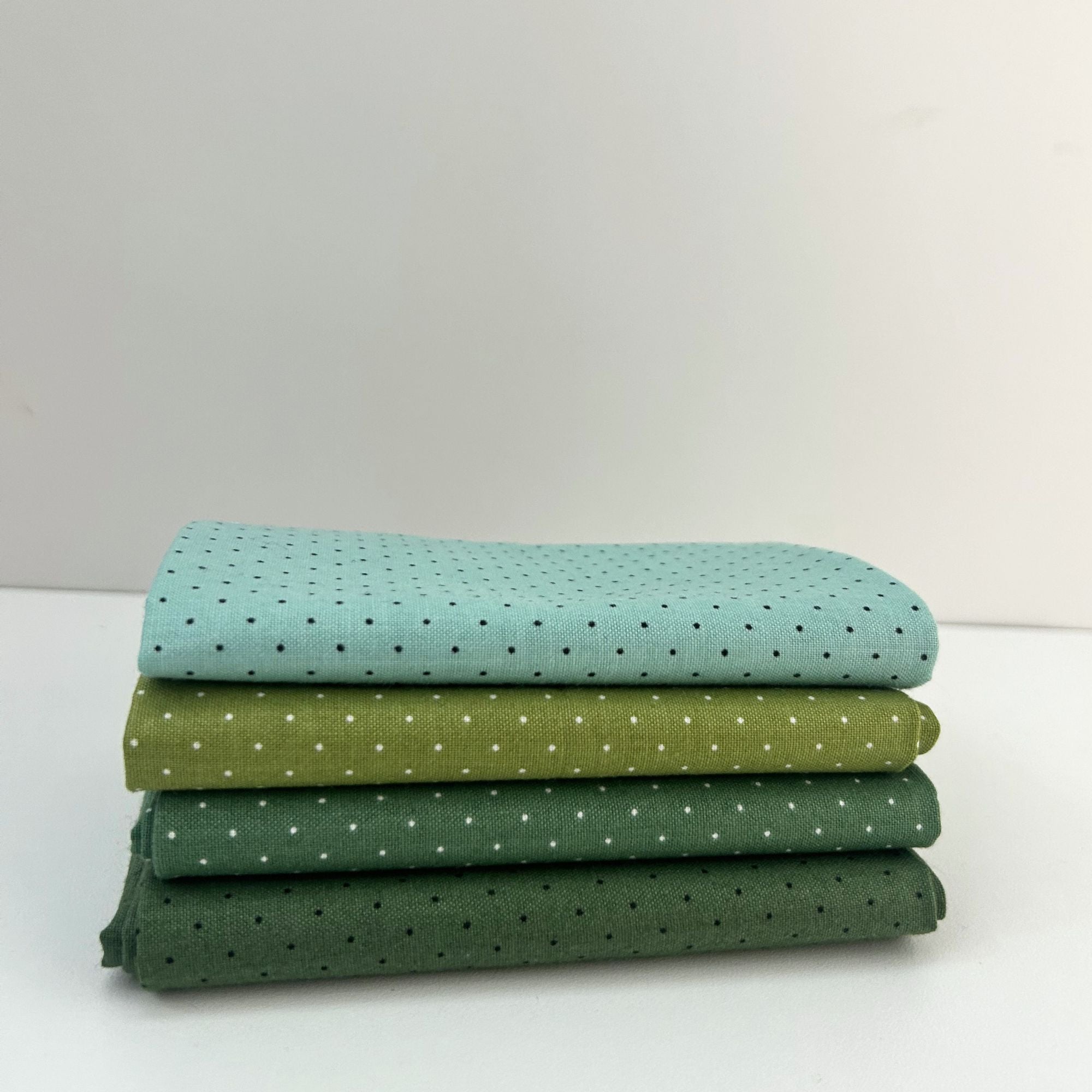 American Jane Pindots Custom Fat Quarter Bundle Green by American Jane for Riley Blake Designs | 4 FQs | Curated Bundle