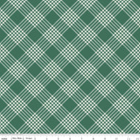 Merry Little Christmas Green Plaid Yardage by My Mind's Eye for Riley Blake Designs |C14844 GREEN