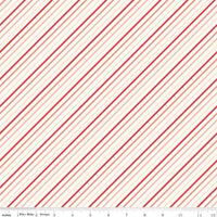 I Love Us Cream Stripes Yardage by Sandy Gervais for Riley Blake Designs | C13966 CREAM