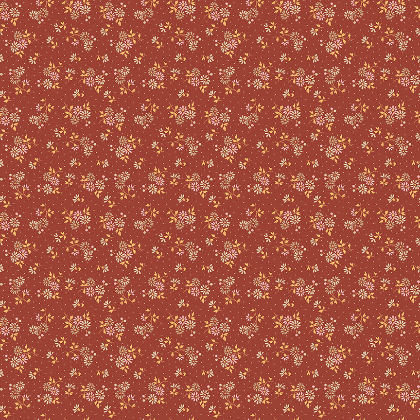 PRESALE Baked With Love Blessings Terracotta Yardage by Lori Holt of Bee in My Bonnet | C17780-TERRACOTTA