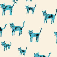 Catnap Tiger Stripes Turquoise Yardage by Alexia Abegg for Ruby Star Society | RS4132 14