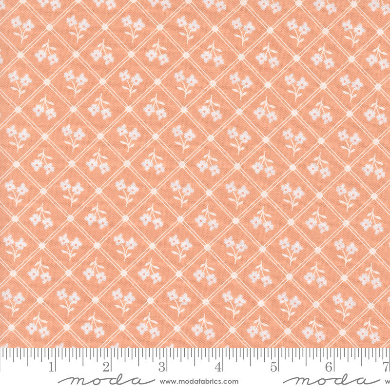 Cottage Charm Window Pane Peach Yardage by My Sew Quilty Life for Moda Fabric | 3 Yard Cut | 31752 19