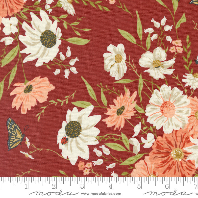 Farmstead Farm Fresh Flowers Baked Beans Yardage by Stacy Iest Hsu for Moda Fabrics | 5 Yard Backing | 20900 23