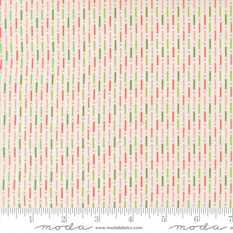 PRESALE Poinsettia and Pear Candy Stripe Cloud Yardage by Sherri & Chelsi for Moda Fabrics | 37715 11