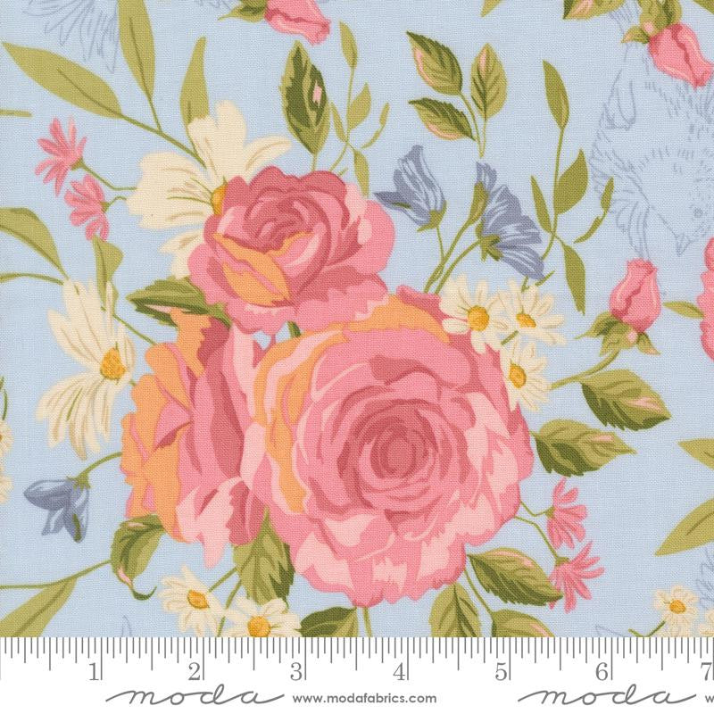 PRESALE My Secret Garden Grandmas Rose Garden Sky Yardage by Stacy Iest Hsu for Moda Fabrics | 20980 20