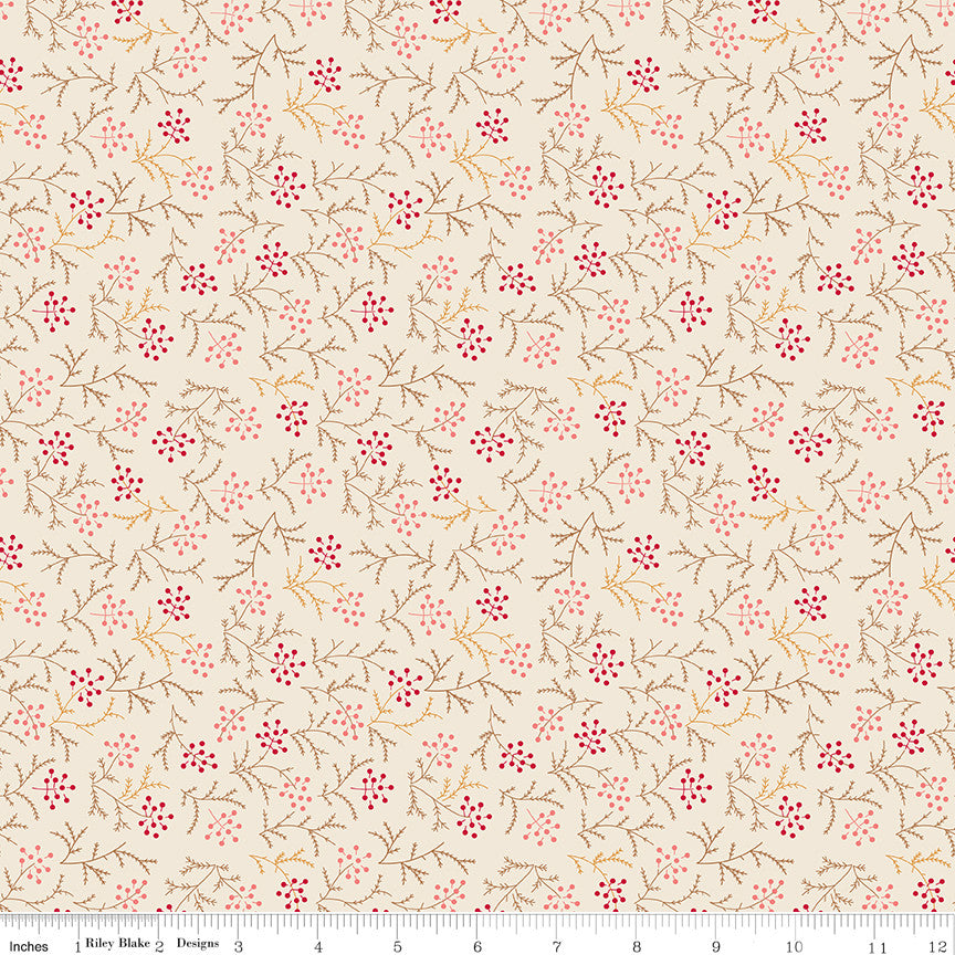 PRESALE Baked With Love Harvest Schoolhouse Yardage by Lori Holt of Bee in My Bonnet | C17789-SCHOOLHOUSE