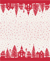 PRESALE Buon Natale Snowflake Pomegranate Christmas Village Double Border Yardage by Fig Tree & Co for Moda Fabrics | Print 36" x 44" | 35407 24