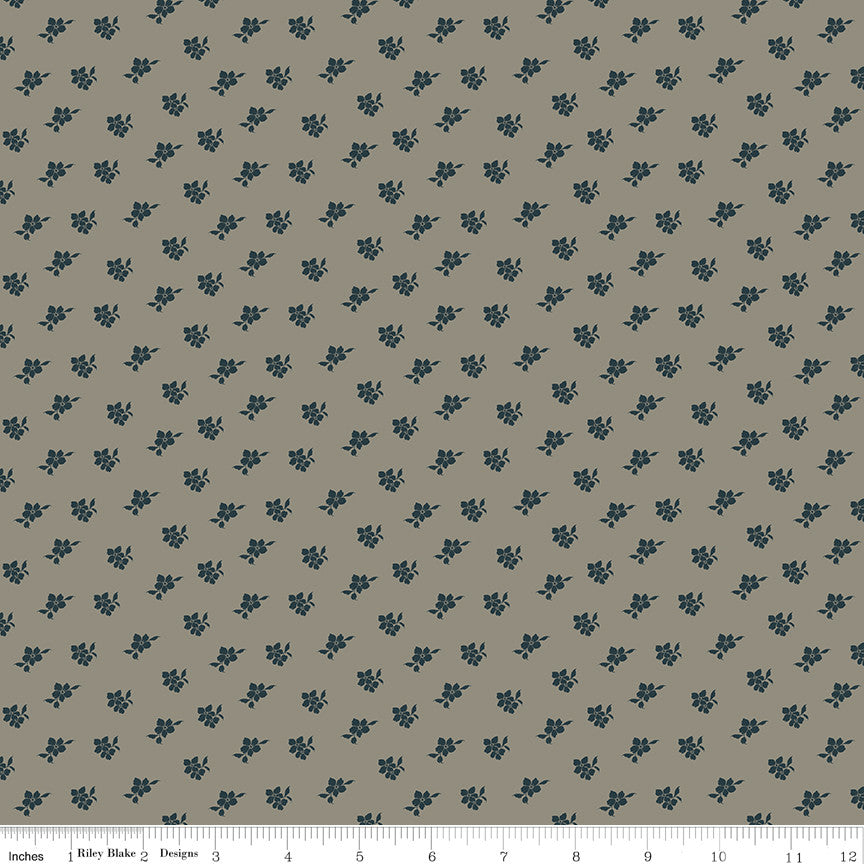 PRESALE Charmed & Treasured Magnolia Light Gray Yardage by Kassidy Grace for Riley Blake Designs | C18165-LTGRAY
