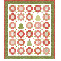PRESALE Posies and Pears Custom Quilt Kit With Poinsettia and Pear by Sherri & Chelsi for Moda Fabrics | Quilt Size 53 1/2” x 62 1/2