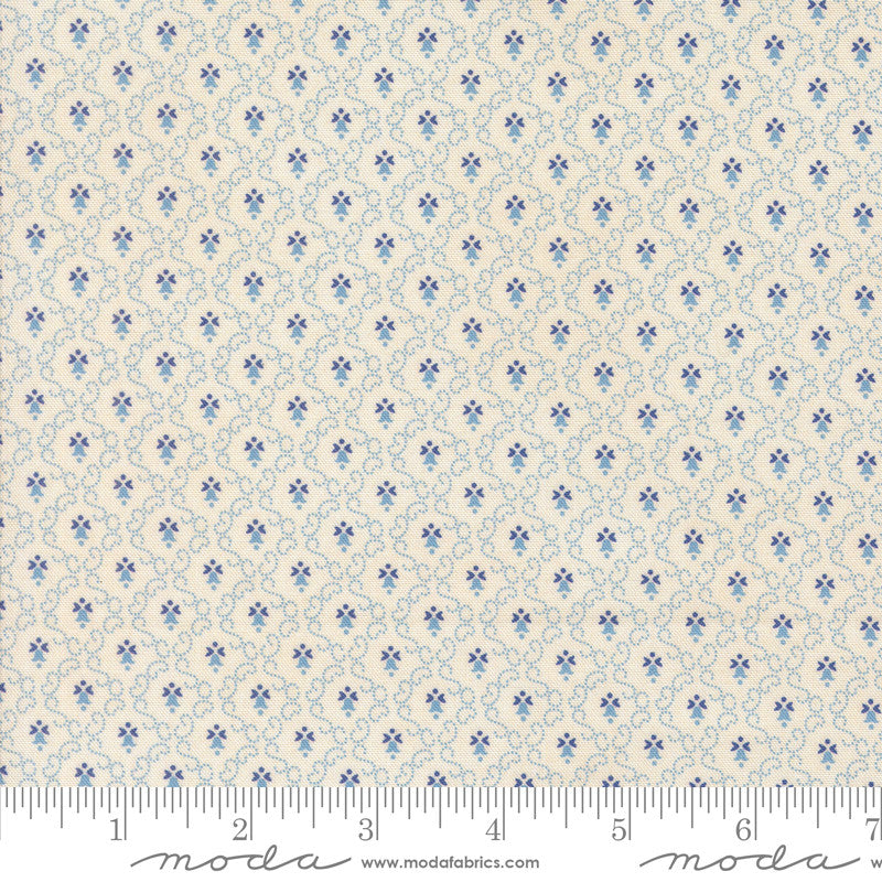 Sallys Stitches Little Bell Blue Sky Yardage by Betsy Chutchian for Moda Fabrics | 31716 14