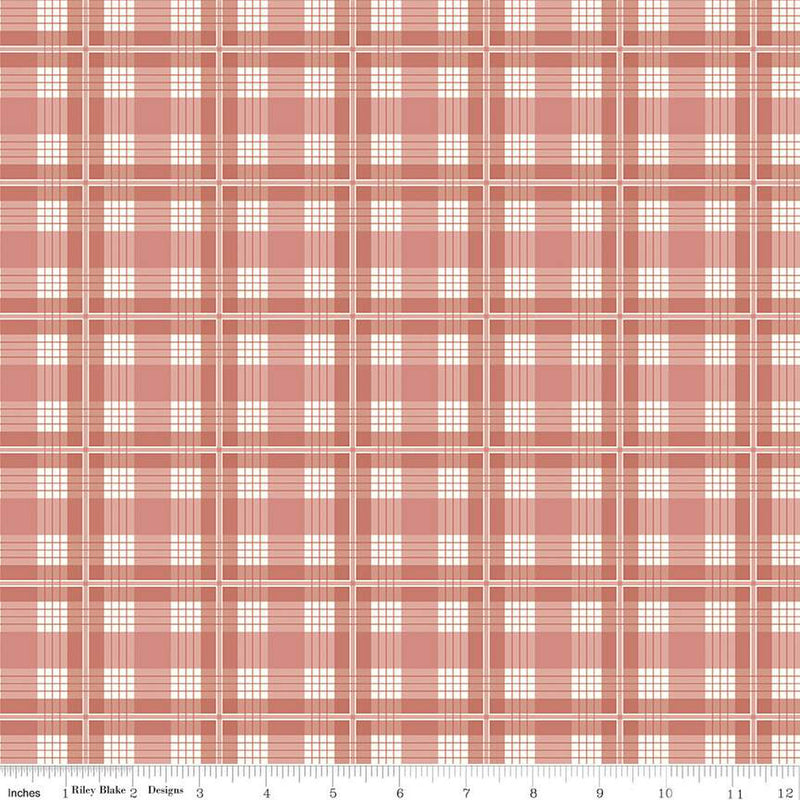 Albion Rose Plaid Yardage by Amy Smart for Riley Blake Designs | C14593 ROSE