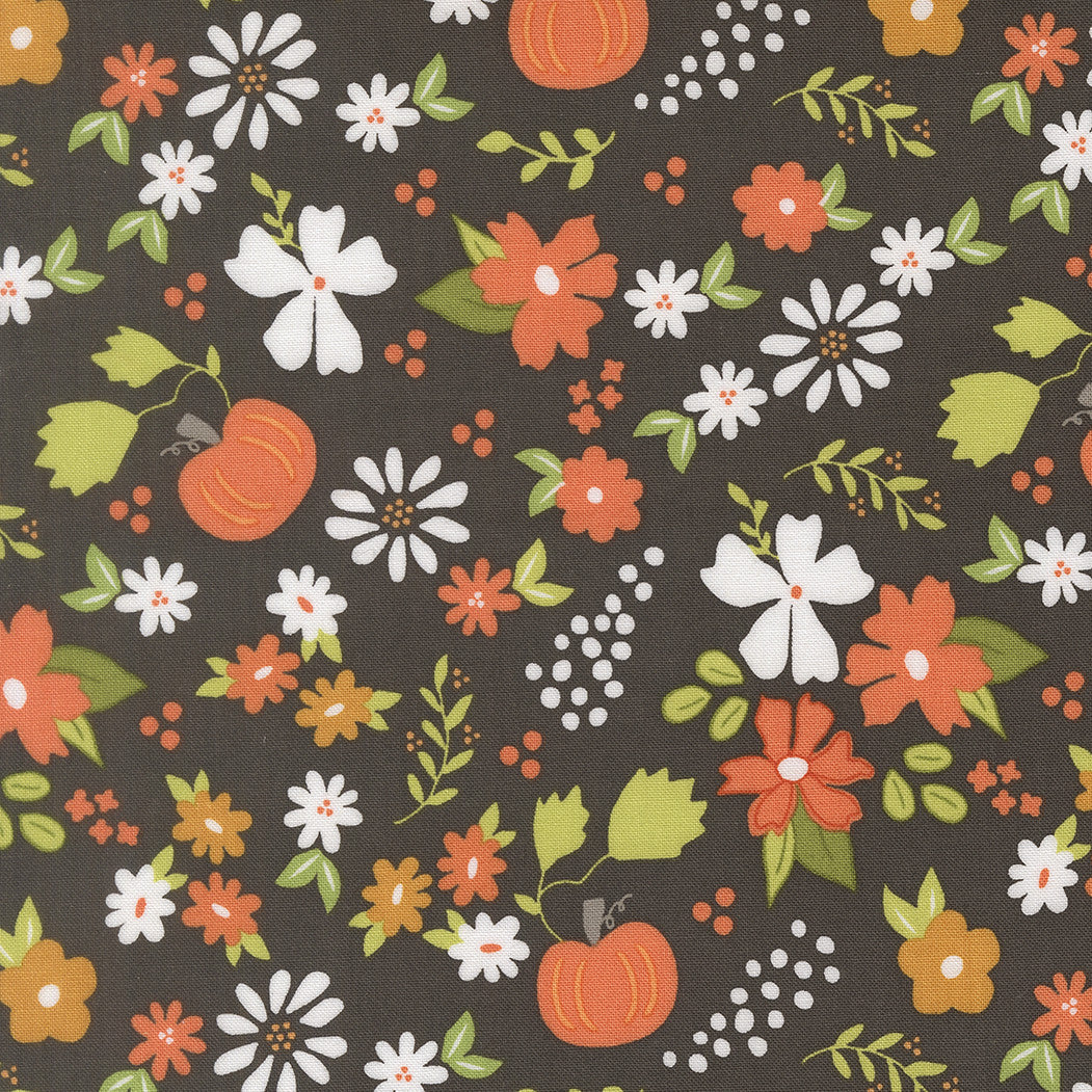 PRESALE Birch and Willow Pumpkin Patch Charcoal Yardage by Sherri & Chelsi for Moda Fabrics | 37720 18