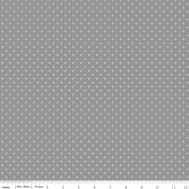 Midnight Meadow Calico Gray Yardage by My Mind's Eye for Riley Blake Designs | C15325-GRAY