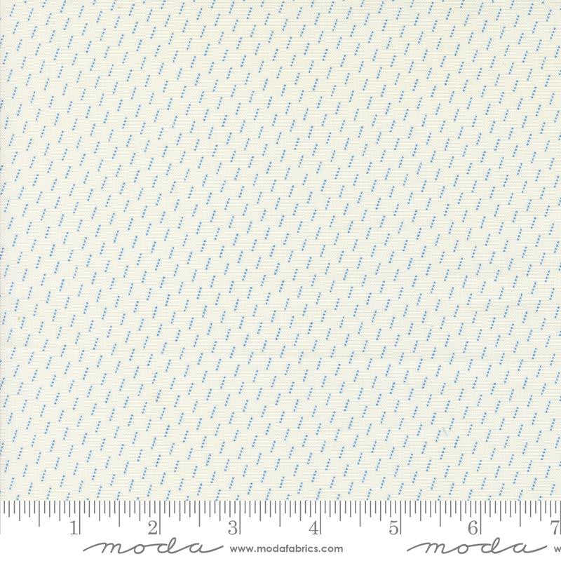 Grand Haven Dotted Shirting Cream Sky Yardage by Minick & Simpson for Moda Fabrics | 14988 11