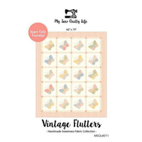PRESALE Vintage Flutters Quilt Kit With Handmade Sweetness by Heather Briggs of My Sew Quilty Life | Quilt Size 66" x 79"