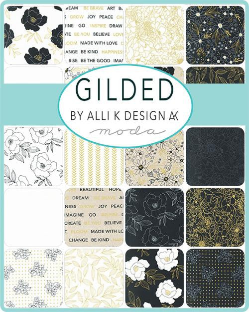 Gilded Ink Black Doodle Yardage by Alli K Design for Moda Fabrics | 11533 14