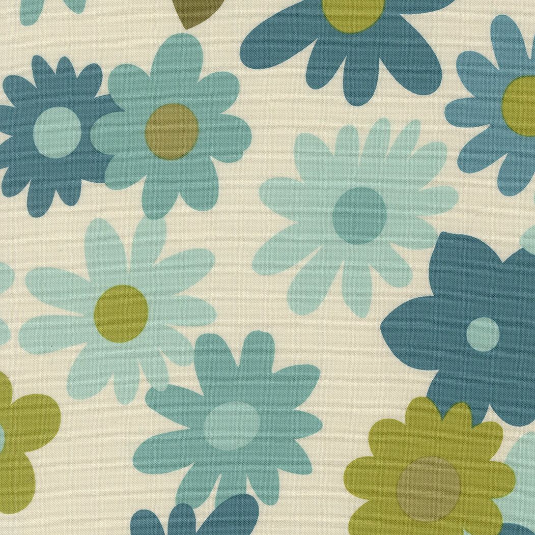 Happy Daze Blooming Blossoms Aqua Yardage by Chloe’s Closet for Moda Fabrics | 33840 18