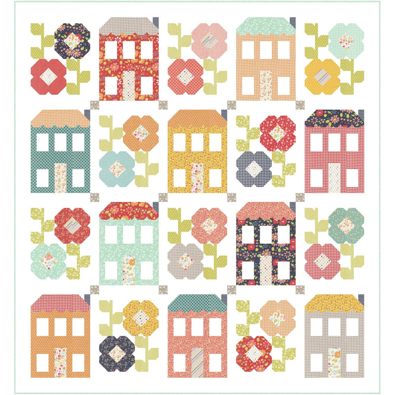 PRESALE Spring Town Quilt Kit Boxed With Delightfully Yours by Sherri & Chelsi for Moda Fabrics | KIT37700