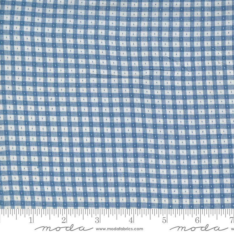 Denim and Daisies Wovens Gingham Blue Jeans Yardage by Fig Tree for Moda Fabrics | 12222 18