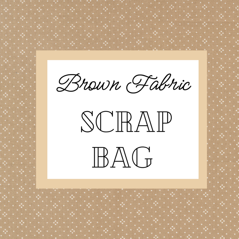 Brown Fabric Scrap Bag - Two Size Options!