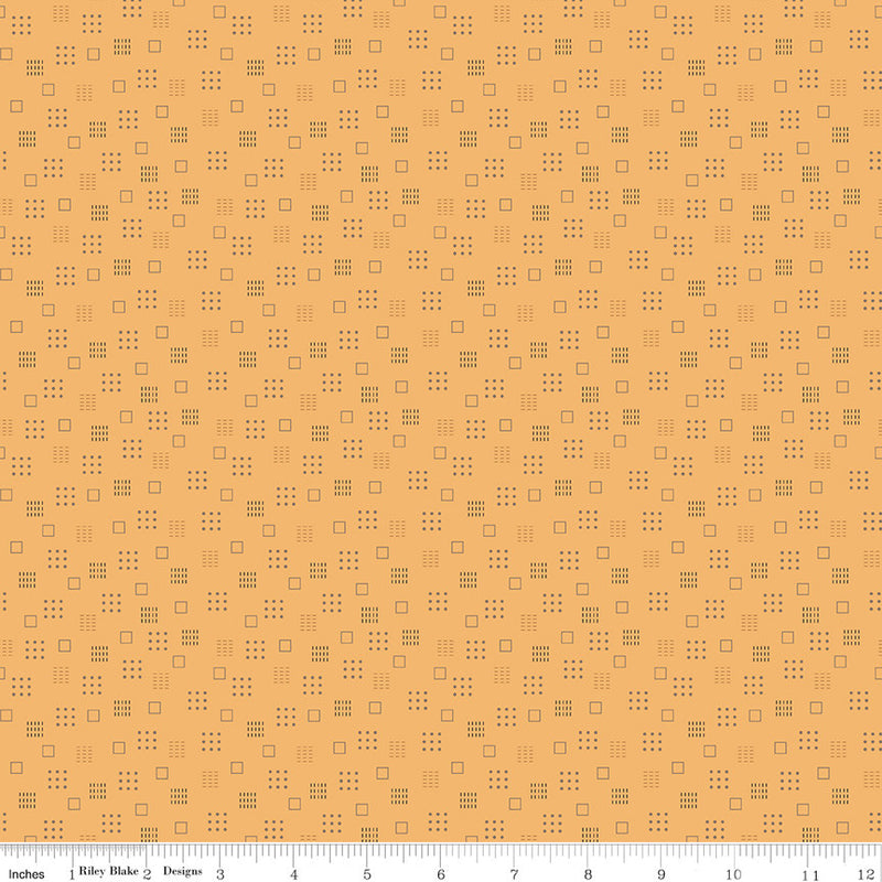 Autumn Marigold Squares Yardage by Lori Holt for Riley Blake Designs | C14653 MARIGOLD Cut Options