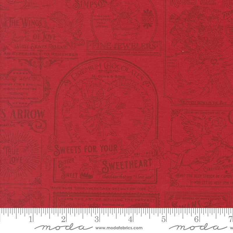 PRESALE Je T'aime Vintage Valentine Rose Yardage by Stacy Iest Hsu for Moda Fabrics | 20991 17