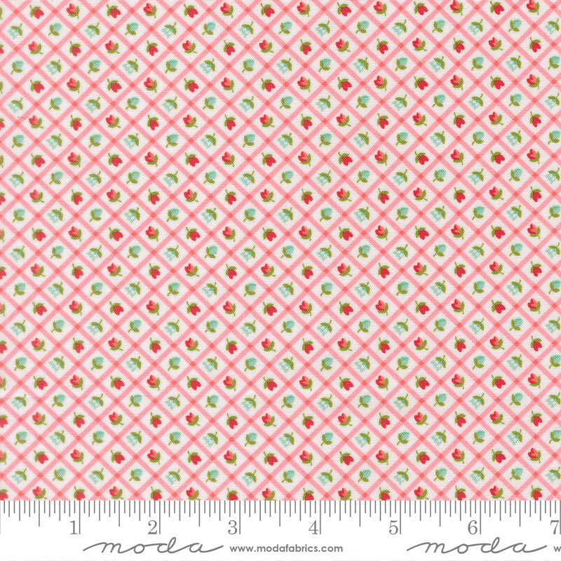 PRESALE Bloomsberry Check Blush Yardage by Camille Roskelley for Moda Fabrics | 55358 11