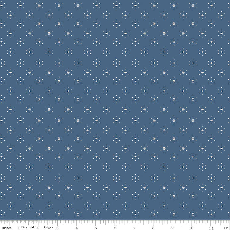 PRESALE Americana Sparkle Denim Yardage by Lori Holt of Bee in My Bonnet for Riley Blake Designs | C16086-DENIM