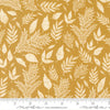 Flower Press Gold Scattered Leaf Yardage by Katharine Watson for Moda Fabrics | 3303 31